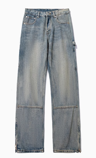 Vintage Cargo-Jeans in Blau