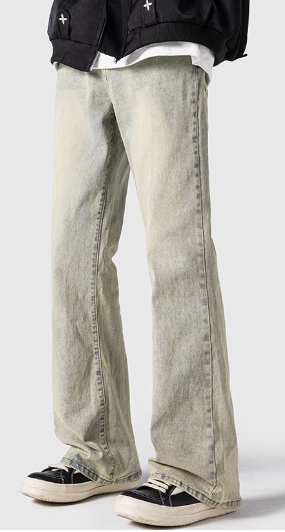 Denim washed Jeans straight