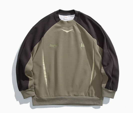 Retro Sweater in Armeegrün